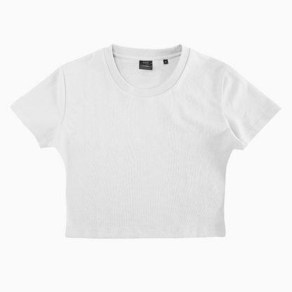 Plain white t sales shirt crop top